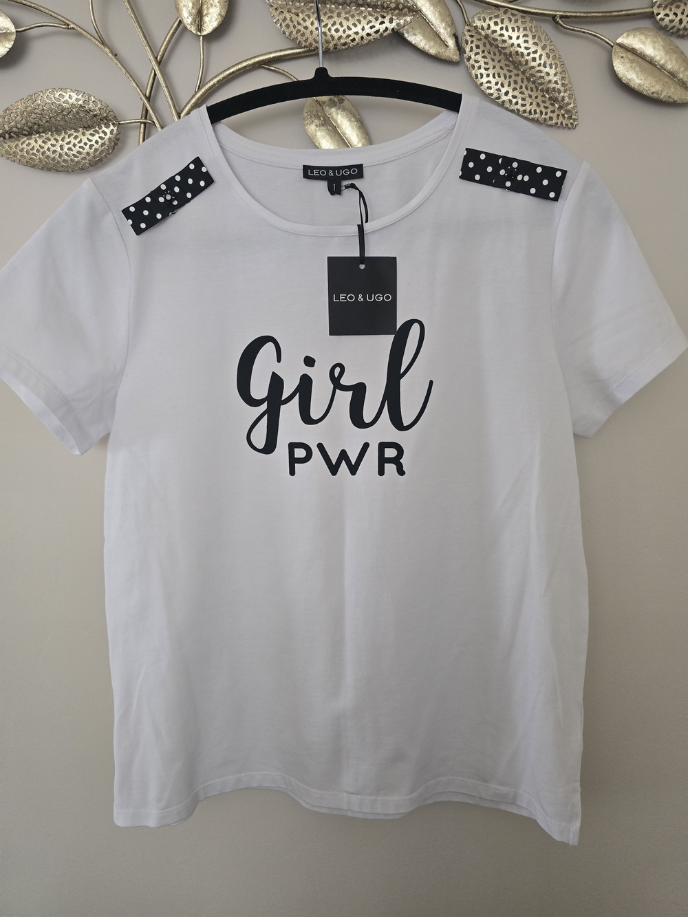Girl PWR White Short Sleeve Graphic Tee Size S-M